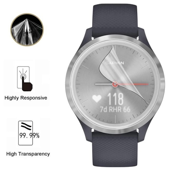 Skydd för Garmin Vivomove 3 [Pack 6] Tålig Ultra Tunn Plastfilm Phonillico Transparent