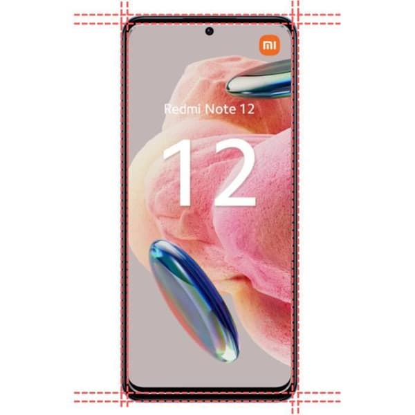 Skyddsglas - Phonillico - Xiaomi Redmi Note 12 4G - 4-pack - Härdat glas - Rep resistant Transparent