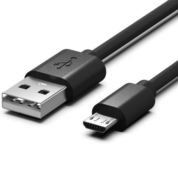 Kabel til kamera - Phonillico - Nikon D7500/D5600/D3500 - Micro USB - 1m - Sort Svart