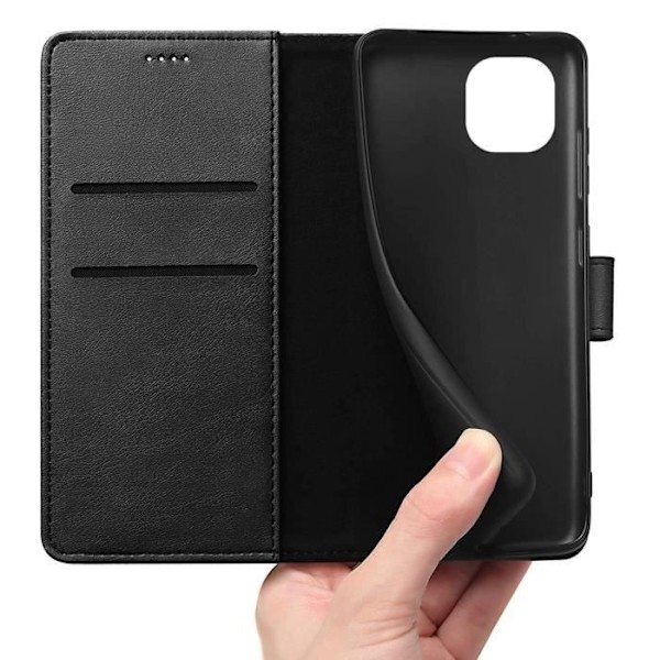 Coque til Xiaomi MI 11 5G - Sort Plånbok med Magnetisk Klap og Kortrum Phonillico® Svart