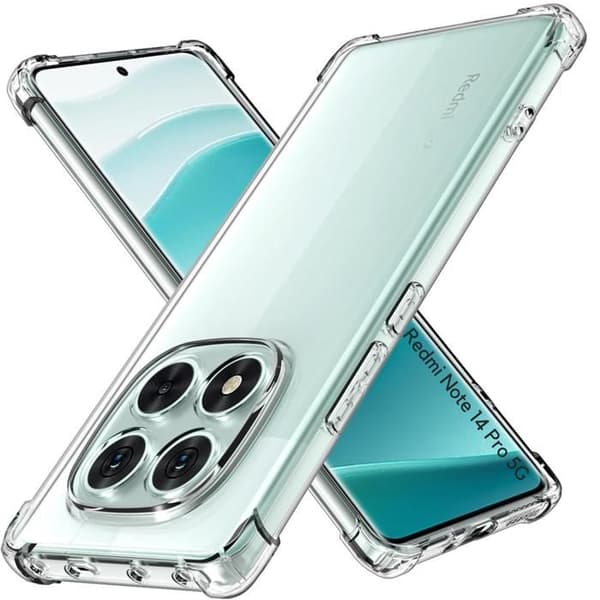 Coque til Xiaomi Redmi Note 14 PRO 5G - Stødabsorberende TPU Beskyttelse Transparent Phonillico® Transparent