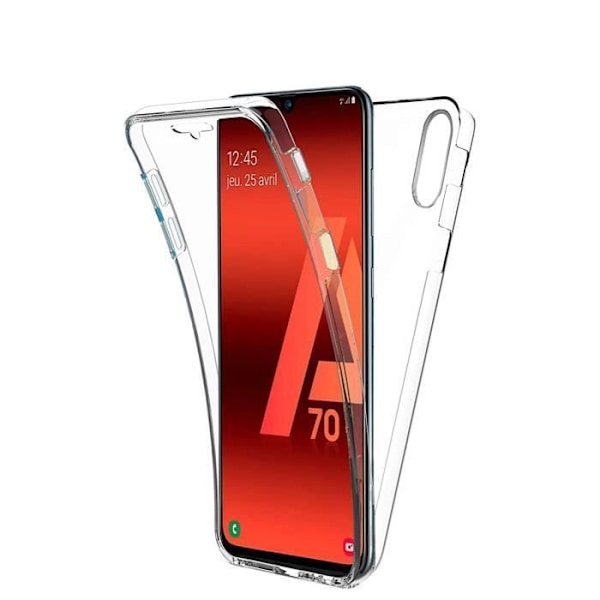 Coque til Galaxy A70 - Transparent Silikone i To Dele forfra Bagfra [Phonillico®]