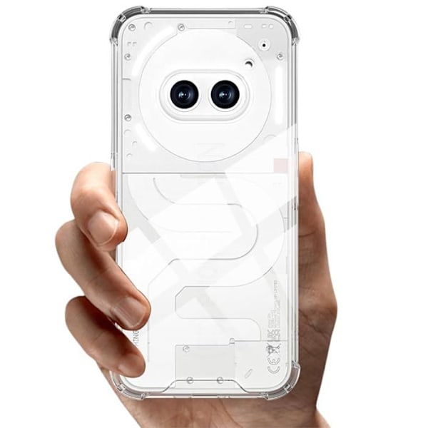 Stötsäkert skal - Phonillico® - Nothing Phone 2a - Mjukt TPU - Transparent - Förstärkt skydd Transparent