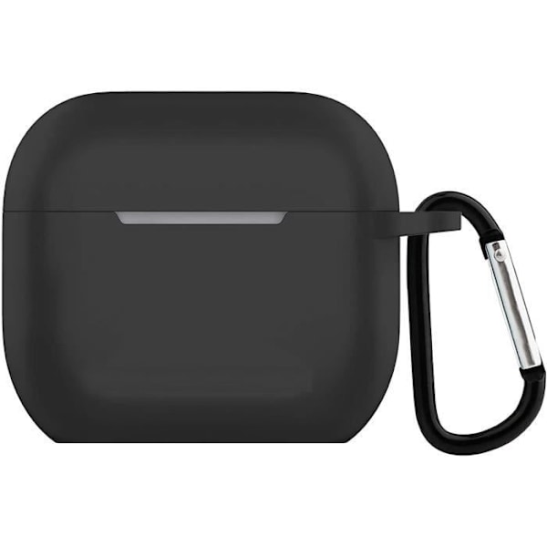 Mustat silikoni-kuoret Airpods 3:lle - Iskunkestävä pölysuojus ja Phonillico® karabiini.