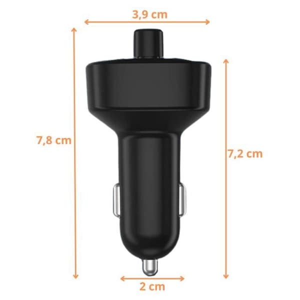 FM transmitter Bluetooth 5.0 - Phonillico - Radioadapter - USB-oplader - Håndfri - 2 USB-porte