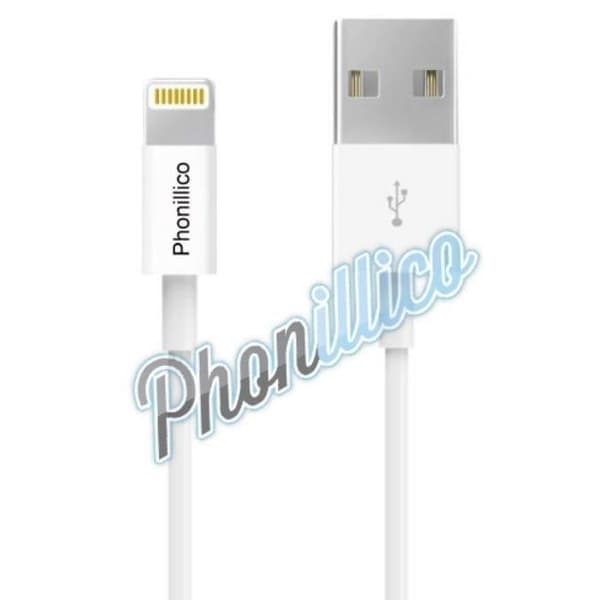 USB-kabel + Biloplader Hvid kompatibel med iPhone 7 - Phonillico® Vit