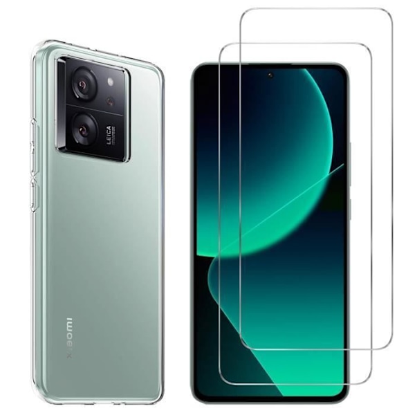 Coque Transparent til Xiaomi 13T - 13T PRO og 2 Glasfilm Beskyttelse til Skærm Phonillico® Transparent