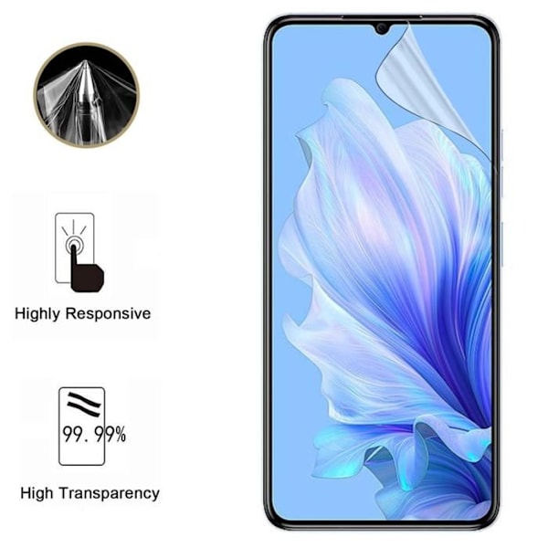 Oukitel C50:n suojakalvo [Pakkaus 2] Ultraohut kestävän muovikalvon suoja Phonillico® Transparent