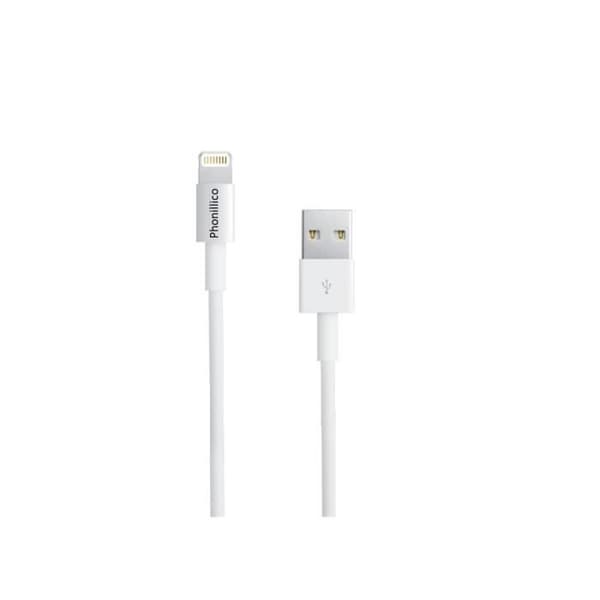 USB-kabel Hvid Oplader til iPhone 11 / 11 PRO / 11 PRO MAX - Opladerkabel Mål 1 Meter [Phonillico®]