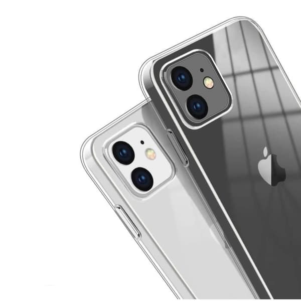 Coque til iPhone 12 - Phonillico - Blødt Silikone - 2 Beskyttelsesglas - Ridseresistent - Stødabsorberende Transparent