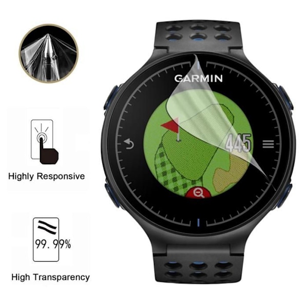 Skærmbeskyttelse til Garmin Approach S5 [Pakke 6] Ultra Tynd Beskyttelsesfilm i Plast Phonillico Transparent
