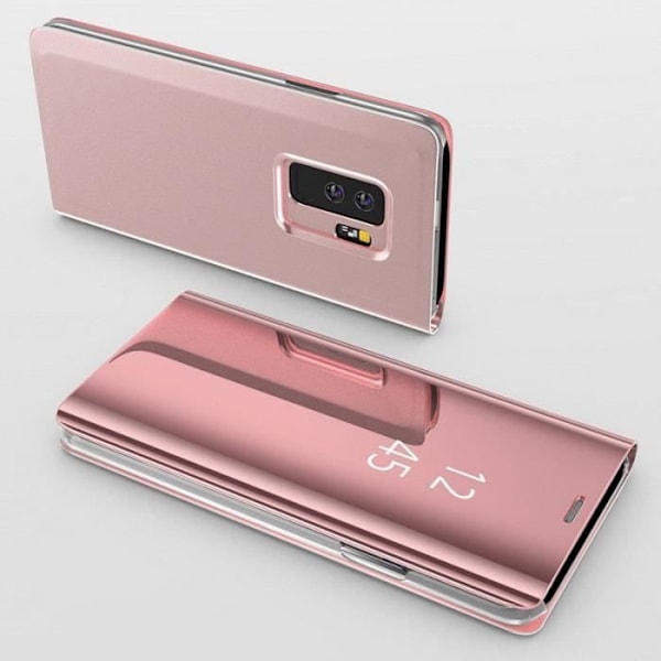 Rosa Spegelflipfodral till Samsung Galaxy A20E - Clear View Skyddande Fodral [Phonillico®]