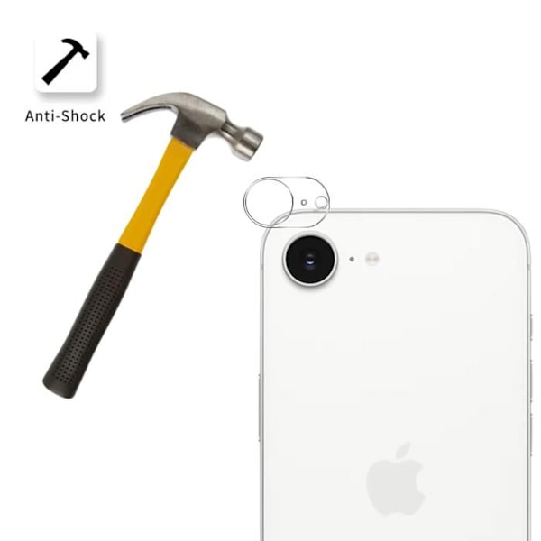Beskyttelseskamera - Phonillico® - iPhone 16e - Sæt af 2 - Tempereret Glas - Ridseresistent Transparent