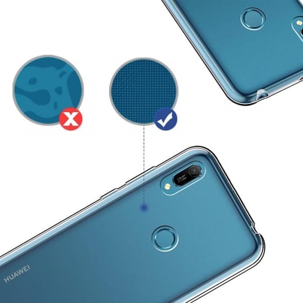 Huawei Y6 2019 - Y6 PRO 2019 - Y6 PRIME 2019 Skal Transparent TPU Gelskydd Mjukt Silikon Slim [Phonillico®]
