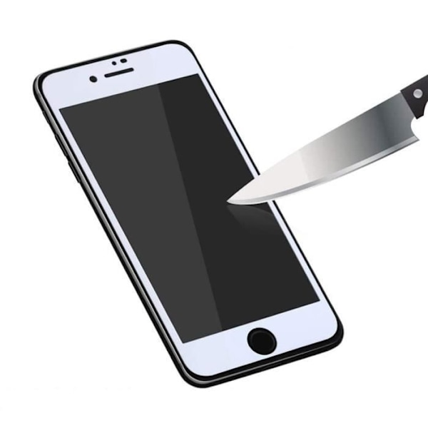 Härdat glas för iPhone SE 2022 [Pack 2] Transparent helfilm Vit kant Skärmskydd Phonillico® Vit