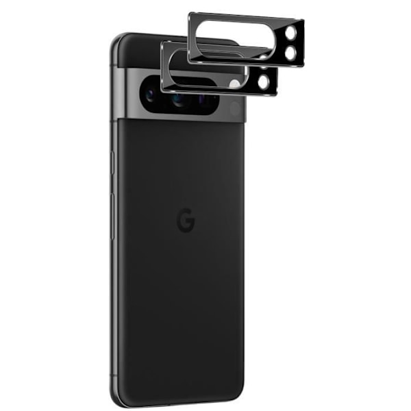 Beskyttelseskamera - Phonillico® - Google Pixel 8 PRO - Sæt af 2 - Herdeglas - Ridseresistent Svart