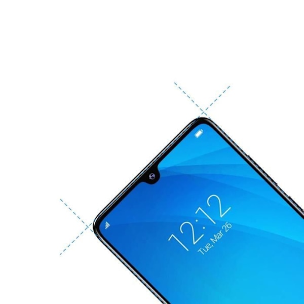 Karkaistu lasi - Phonillico® - Huawei P30 PRO - Musta reuna - Naarmuuntumaton - Iskuja kestävä Svart