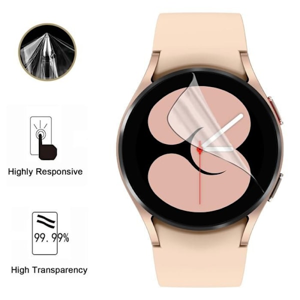Skärmskydd för Samsung Galaxy Watch 4 - 44mm [Pack 6] Ultra Tunn Plastfilm Skydd Phonillico Transparent