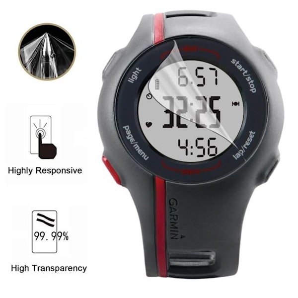 Skärmförsedd för Garmin Forerunner 110 [Pack 6] Plastskyddsfilm Resistent Ultratunn Phonillico Transparent
