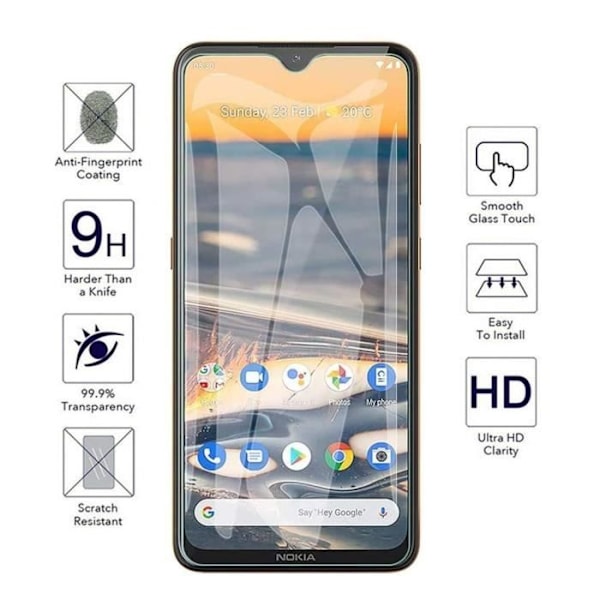 Karkaistu Lasia - Phonillico® - Nokia 5.3 - 2 Kpl Pakkaus - Naarmuuntumaton - Näytön Suojaus