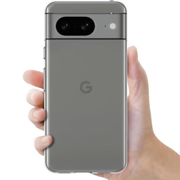Coque til Google Pixel 8a og 2 hærdet glas skærmbeskyttelse Phonillico Transparent