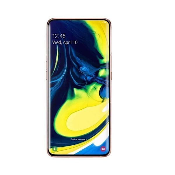 Karkaistu Lasi - Phonillico® - Samsung Galaxy A80 - Läpinäkyvä - Musta Reuna - Naarmunkestävä Transparent, svart