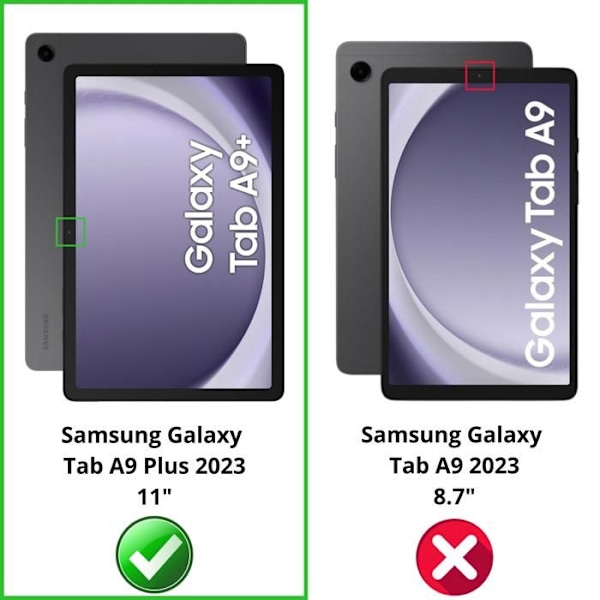 Filmskydd - Phonillico - Samsung Galaxy Tab A9 PLUS 2023 - Pack 2 - Härdat Glas - Repfnittrande