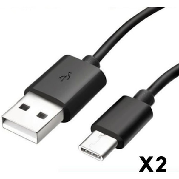 USB-C-kabel för Xiaomi REDMI NOTE 9 - NOTE 9 PRO - NOTE 10 - NOTE 10 PRO - Typ USB-C svart 1 meter [BUNT 2] Phonillico® Svart