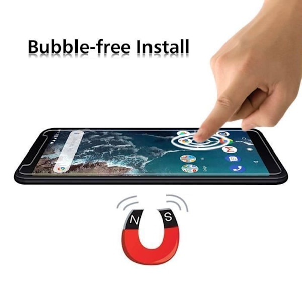 Filmvare Beskyttelse Skærm - Phonillico® - Xiaomi MI 6X - Pakke med 2 - Hærdet Glas - Ridsefast