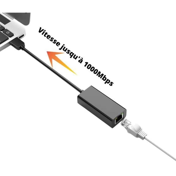 USB-Ethernet-adapteri - Määrittelemätön - RJ45 - 1000 Mbps - Yhteensopiva Windowsin, Macin ja Linuxin kanssa