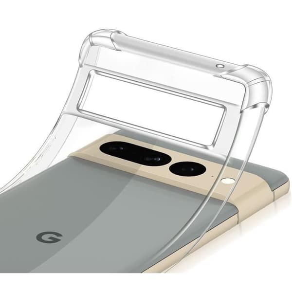 Coque Google Pixel 7 PRO - Iskunkestävä TPU Pehmeä Läpinäkyvä Phonillico® Transparent