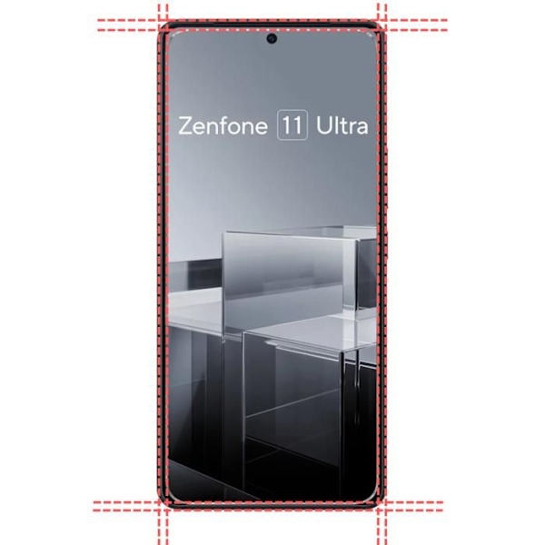 Lujitettu lasi Asus Zenfone 11 ULTRA 5G:lle [Paketissa 4] Näytönsuojakalvo Phonillico® Transparent