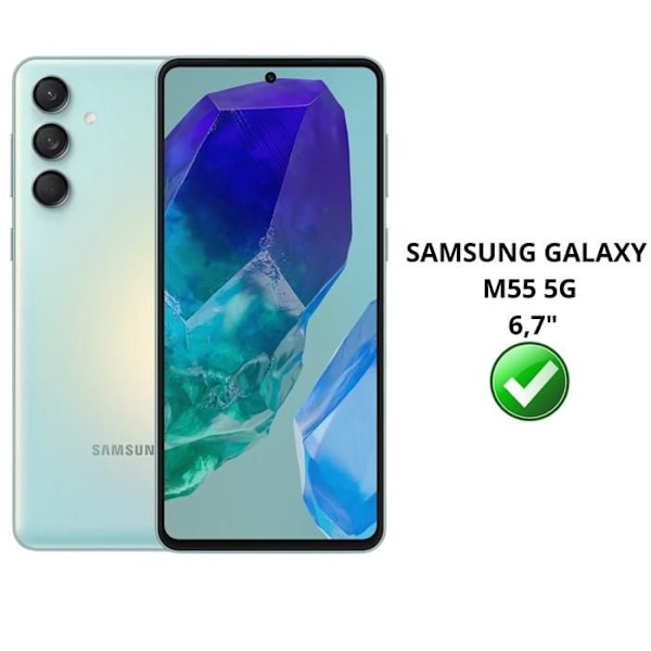 Suojakalvo - Phonillico - Samsung Galaxy M55 5G - 4 kappaletta - Karkaistu lasi - Naarmunkestävä Transparent