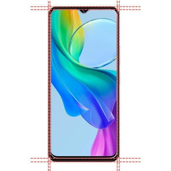 Näytönsuojus - Phonillico® - Vivo Y03 - Pakkaus 4 - Karkaistu lasi - Naarmunkestävä Transparent
