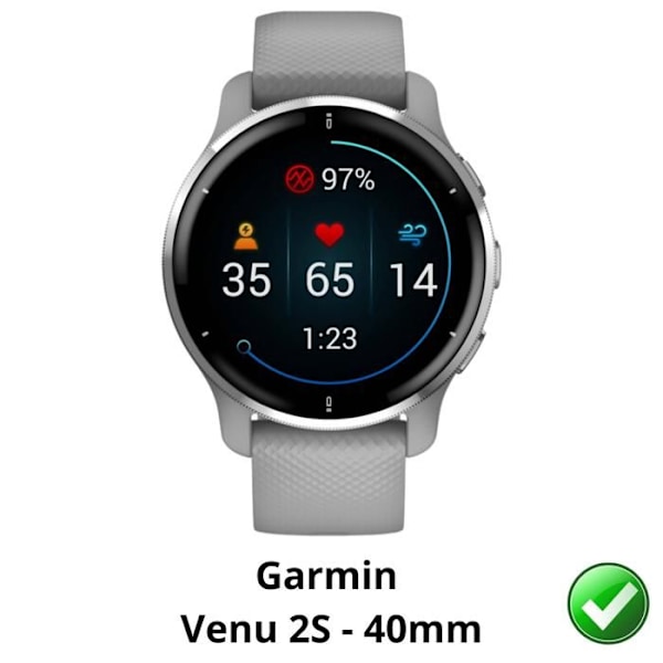 Näyttösuojus Garmin Venu 2s - 40mm [Paketti 6] Kestävä Ultra Ohut Muovikalvo Phonillico Transparent