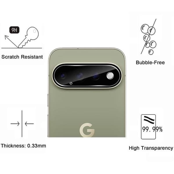 Skyddskamera för Google Pixel 11 Pro [2-pack] Härdat Glas Bakre Kameraskydd Phonillico® Transparent