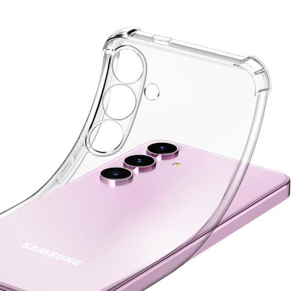 Kuoret Samsung Galaxy S24:lle - Phonillico® - Iskunkestävä - Pehmeä - Läpinäkyvä - Tehostettu suojaus Transparent