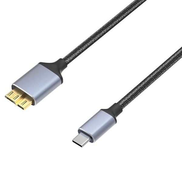 USB-C till Micro USB 3.0 kabel 1 meter för extern hårddisk kamera dator Svart