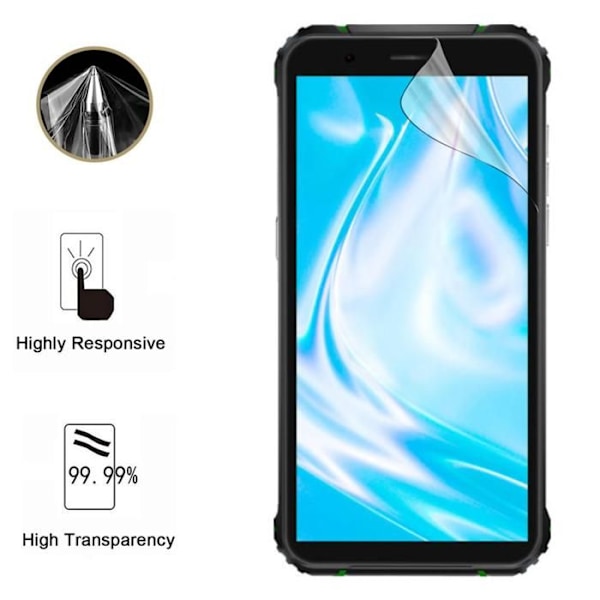 Skærmbeskyttelse - Phonillico - Blackview BV5100 - Pakke 2 - Ultra Tynd - Ridseresistent Transparent
