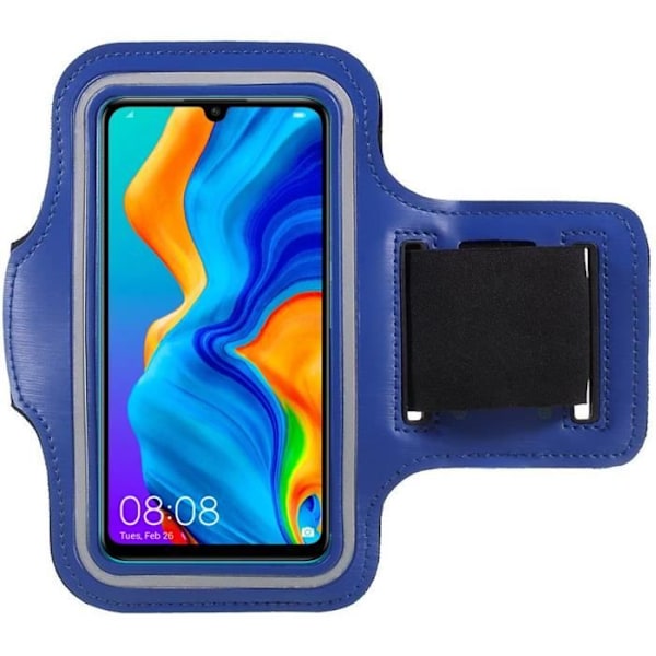 Sportarmband Blå kompatibel med Huawei P50-P40-P30-P SMART-Y8P-Y5P-NOVA-MATE 20 - Justerbart skydd för löpning SportGym Phonillico® Blå