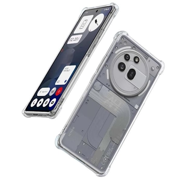 Chockskydd - Phonillico® - Nothing Phone 3a Pro - Flexibel - Transparent - 2 Härdat Glas Transparent