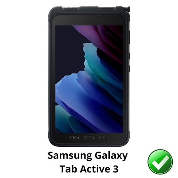 Beskyttelsesglas til Samsung Galaxy Tab Active 3 [Pakke 2] Ultra Tynd Plastisk Beskyttelsesfilm Phonillico
