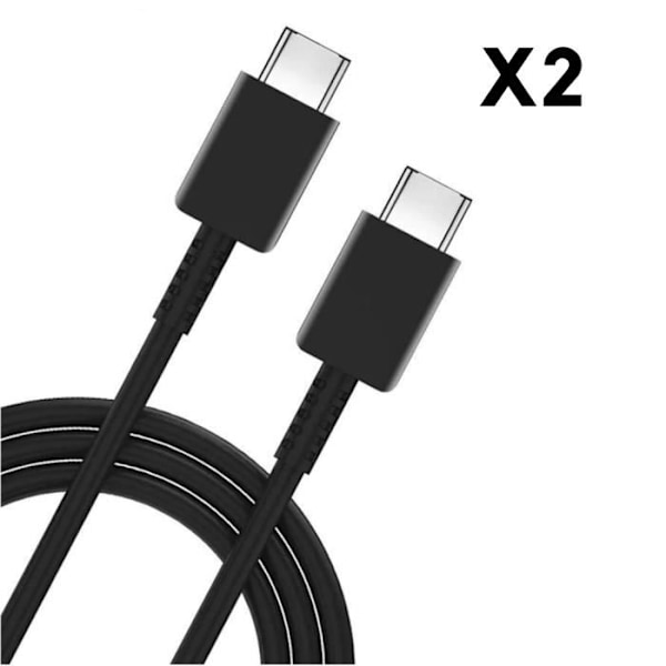 Kaapeli USBC USBC 1m Samsung A13 4G - A23 - A33 5G - A53 5G - A73 5G - A52 - A52 5G - A52s 5G - A72 - A72 5G [ERÄ 2] Phonillico® Svart