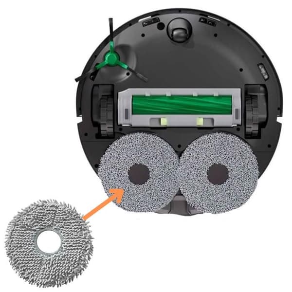 Lingette til iRobot Roomba Plus 505 Combo / Roomba Plus 404 Combo [Sæt 6] Genanvendelig vaskbar mopp Phonillico®