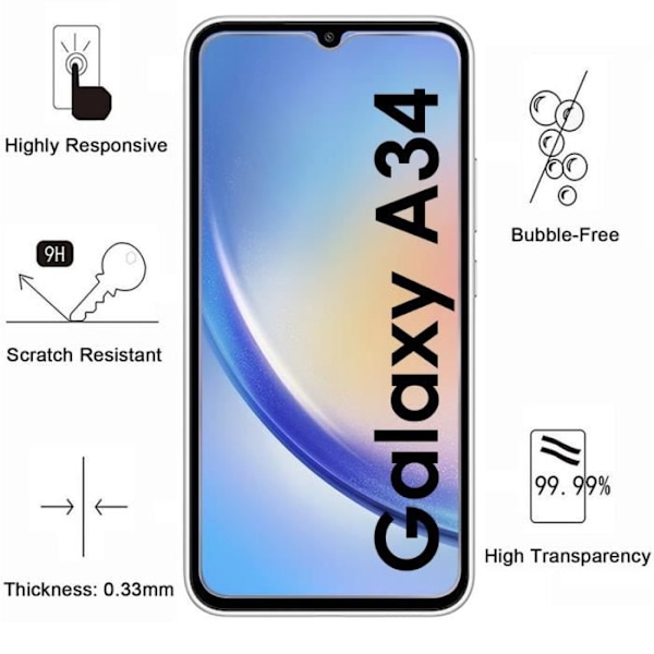 Coque pour Samsung Galaxy A34 5G et 2 Verres Trempé Film Protection Ecran Phonillico®