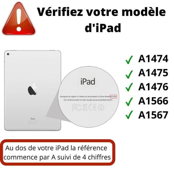 Coque Rotative 360 - Phonillico - iPad AIR 2 / AIR 1 - Rød - Elastisk Beskyttelse - Multi-Positioner Röd