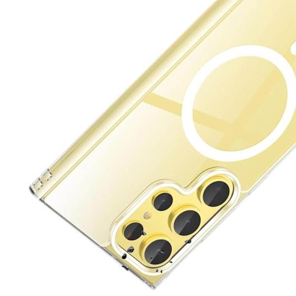 Coque - Phonillico® - Samsung Galaxy S24 ULTRA - Silikone Transparent - Blød - Integreret Magnetisk Cirkel Transparent