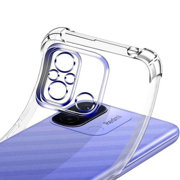 Fodral till Xiaomi Redmi 12C - Stötsäkert Skydd TPU Mjukt Transparent Phonillico®