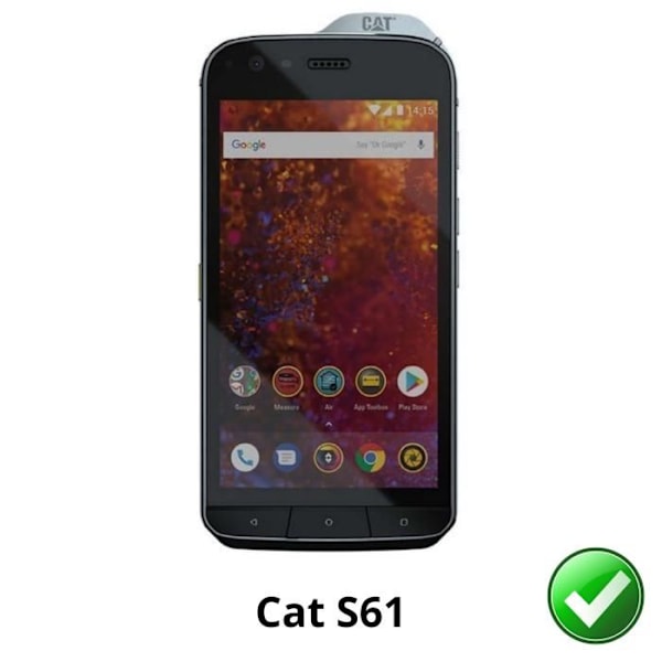 Skydd av skärm - Phonillico - Cat S61 - Paket med 2 - Ultra tunn - Repbeständig Transparent