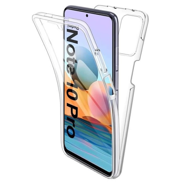 Fodral för Xiaomi REDMI NOTE 10 PRO - Transparent silikonskal i hela kroppen, 2 fram- och bakdelar, sammankopplade Phonillico® Transparent